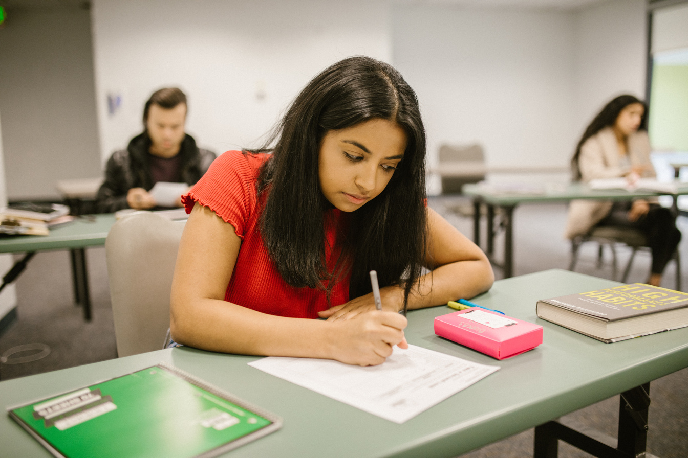 A student preparing for competitive exams